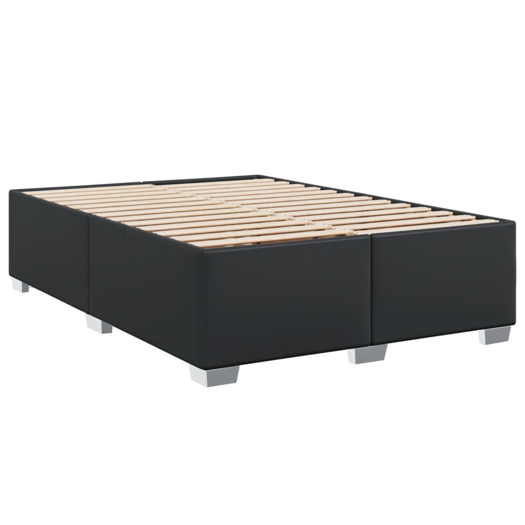Cadre de lit sans matelas noir 140x190 cm similicuir - XIOS