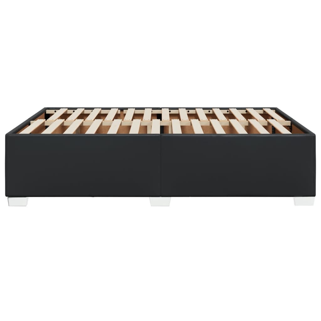 Cadre de lit sans matelas noir 140x200 cm similicuir - XIOS