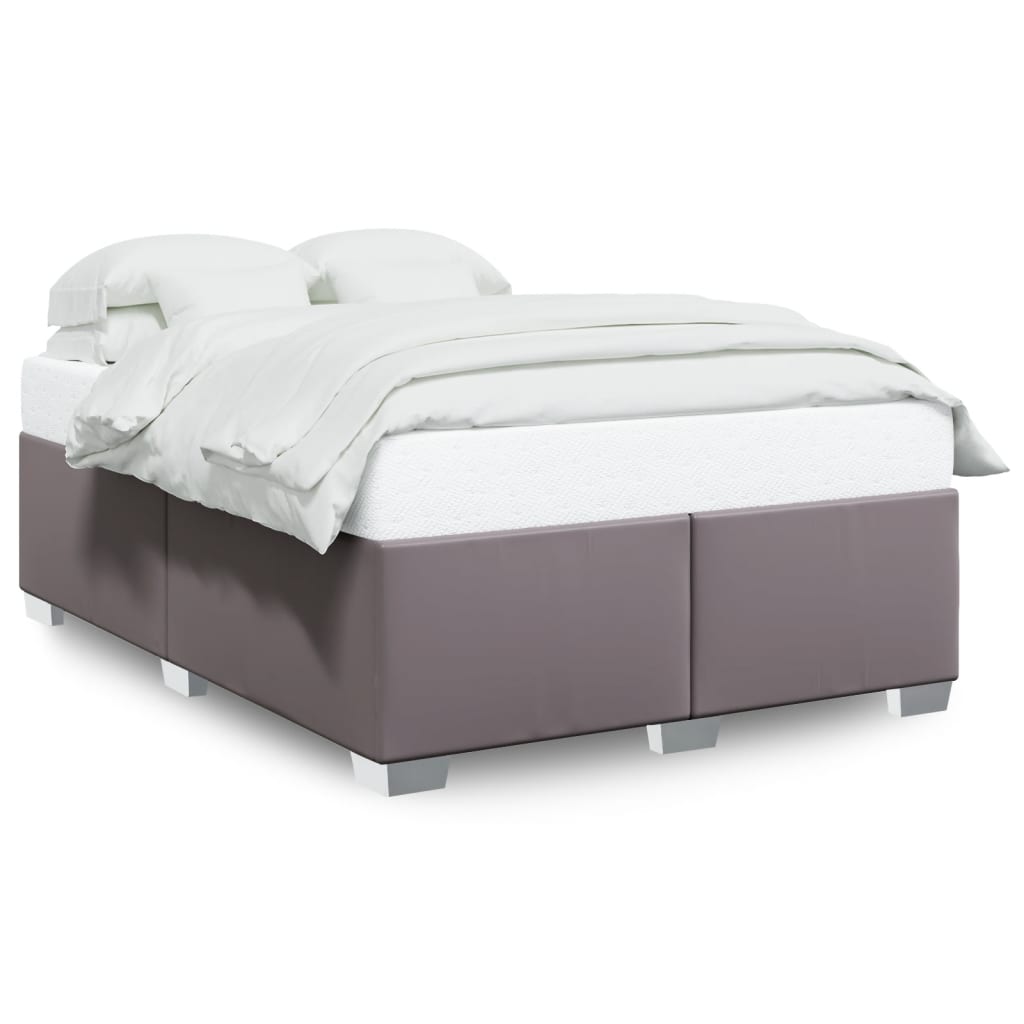 Cadre de lit sans matelas gris 140x200 cm similicuir - XIOS