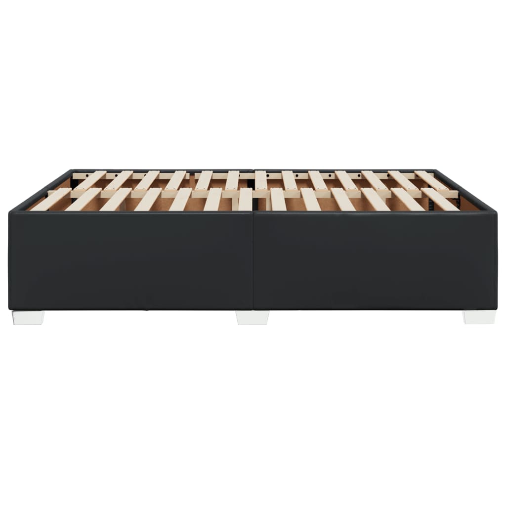 Cadre de lit sans matelas noir 160x200 cm similicuir - XIOS