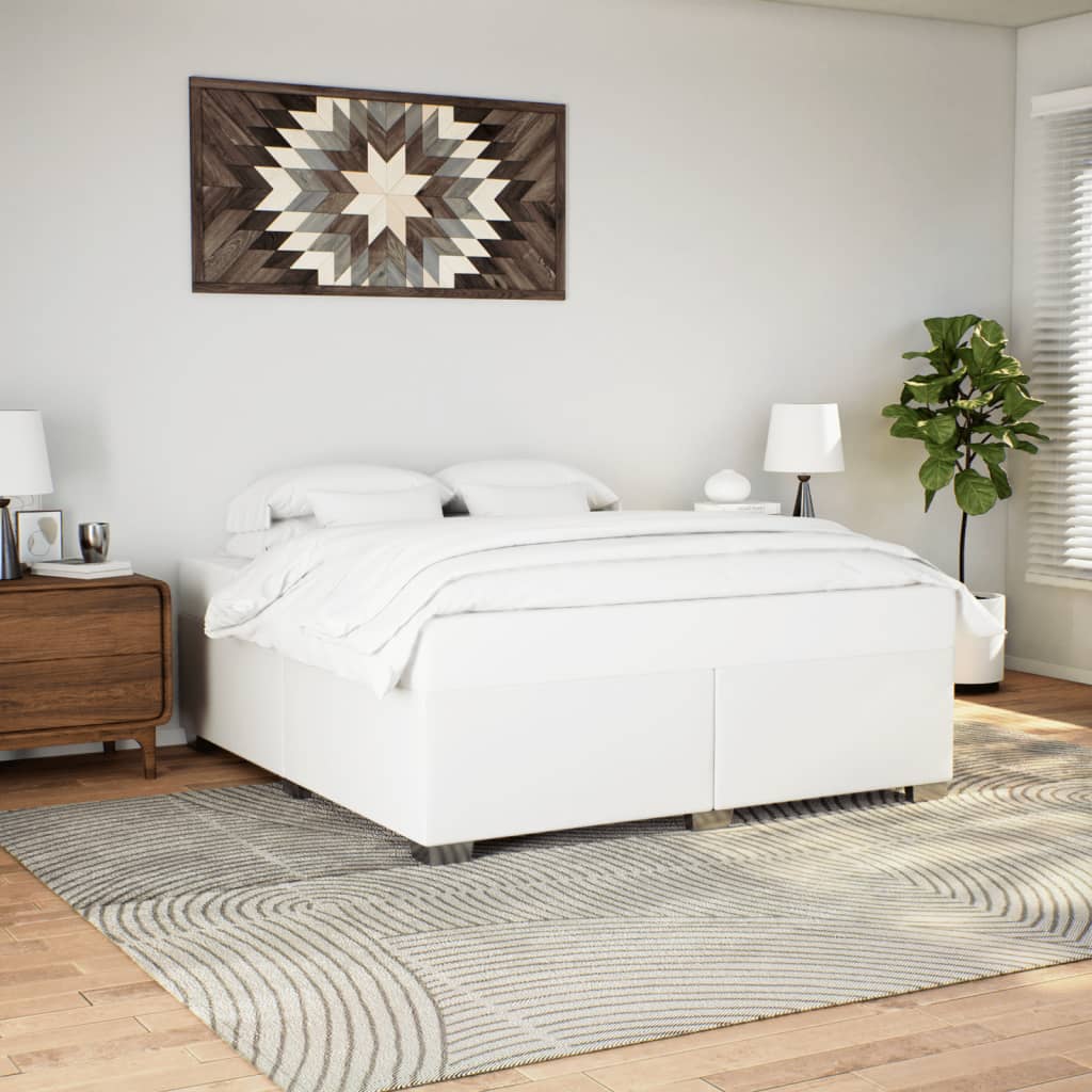 Cadre de lit sans matelas blanc 180x200 cm similicuir - XIOS