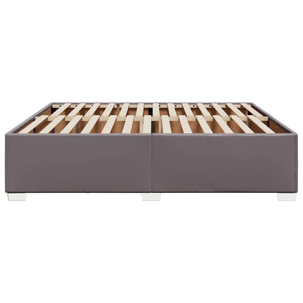 Cadre de lit sans matelas gris 180x200 cm similicuir - XIOS