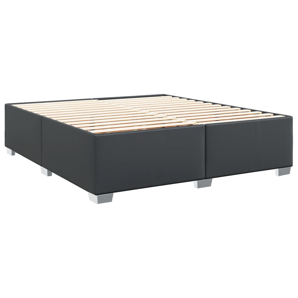 Cadre de lit sans matelas noir 200x200 cm similicuir - XIOS