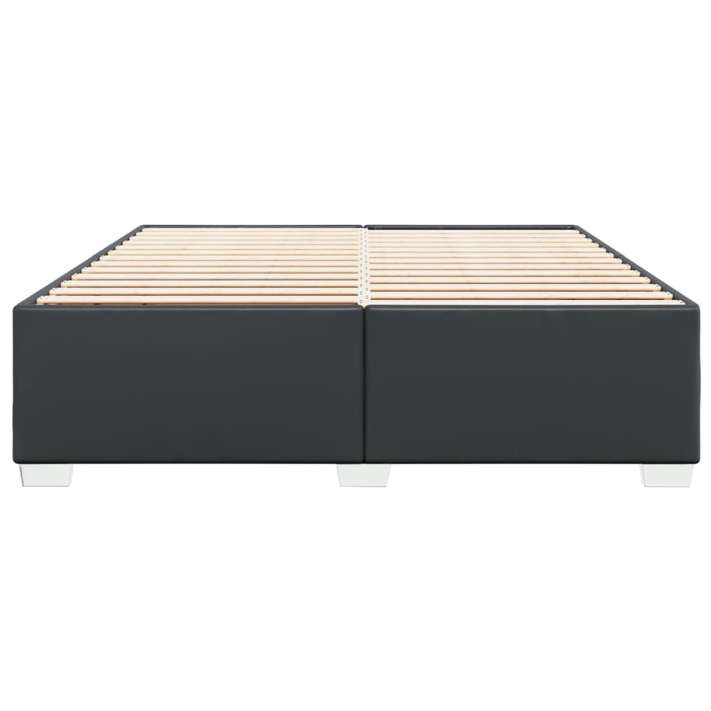 Cadre de lit sans matelas noir 200x200 cm similicuir - XIOS