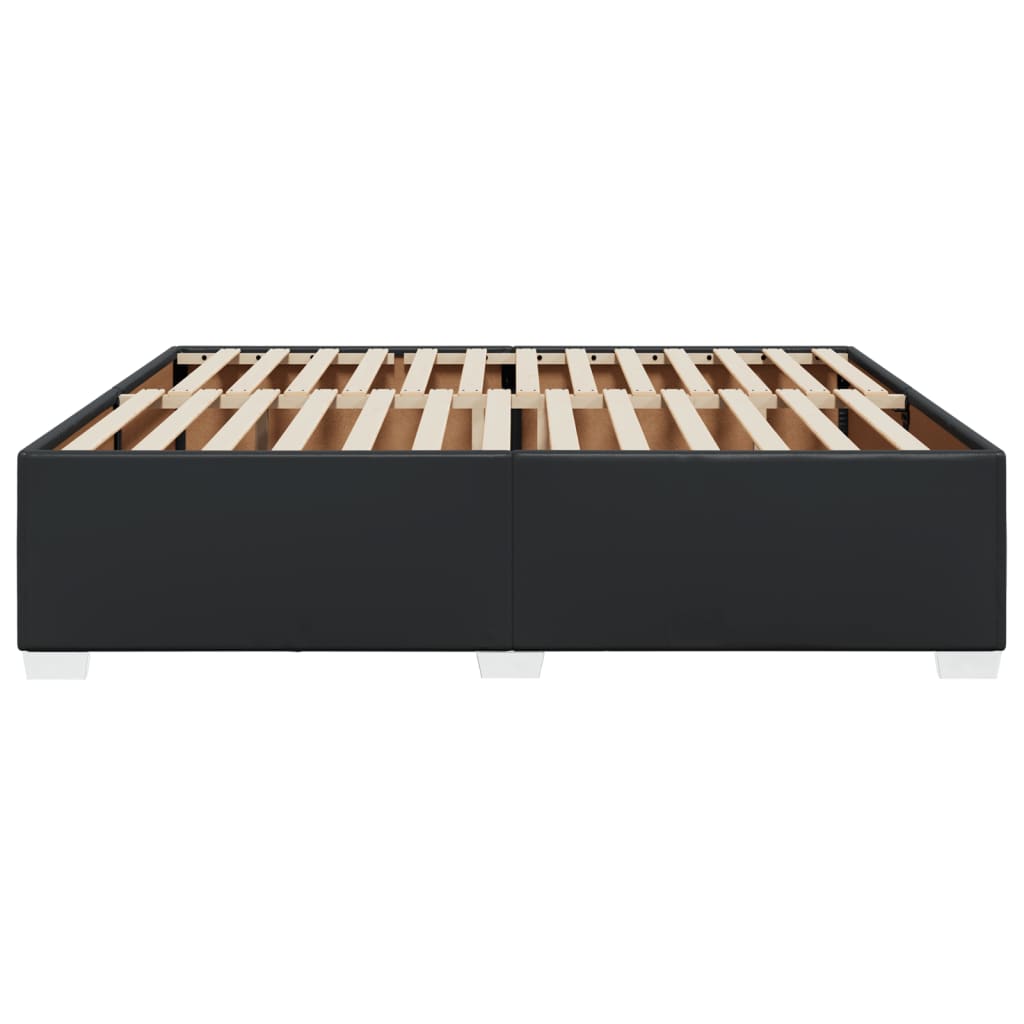 Cadre de lit sans matelas noir 200x200 cm similicuir - XIOS