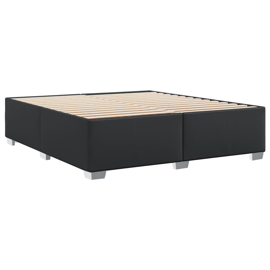 Cadre de lit sans matelas noir 200x200 cm similicuir - XIOS