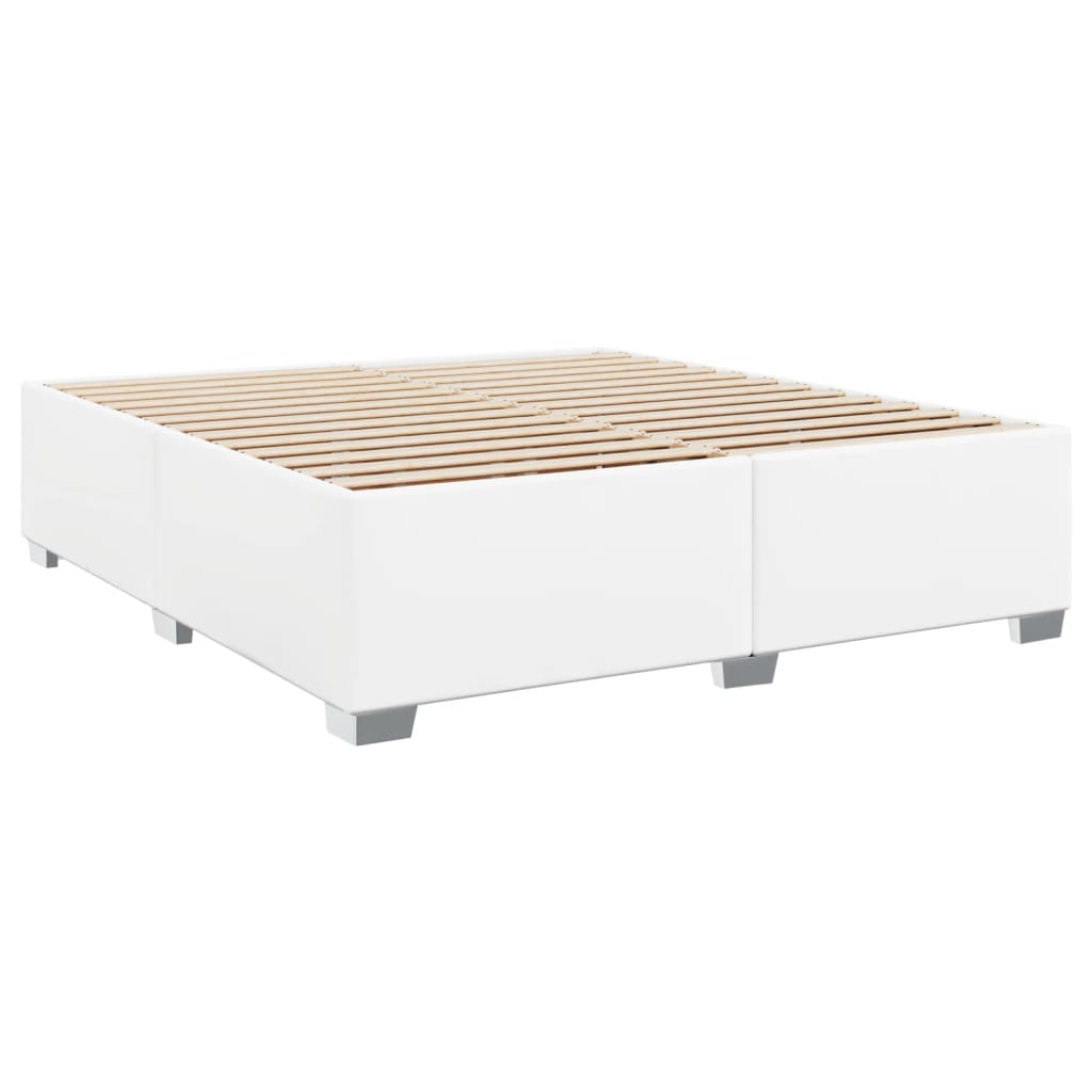Cadre de lit sans matelas blanc 200x200 cm similicuir - XIOS