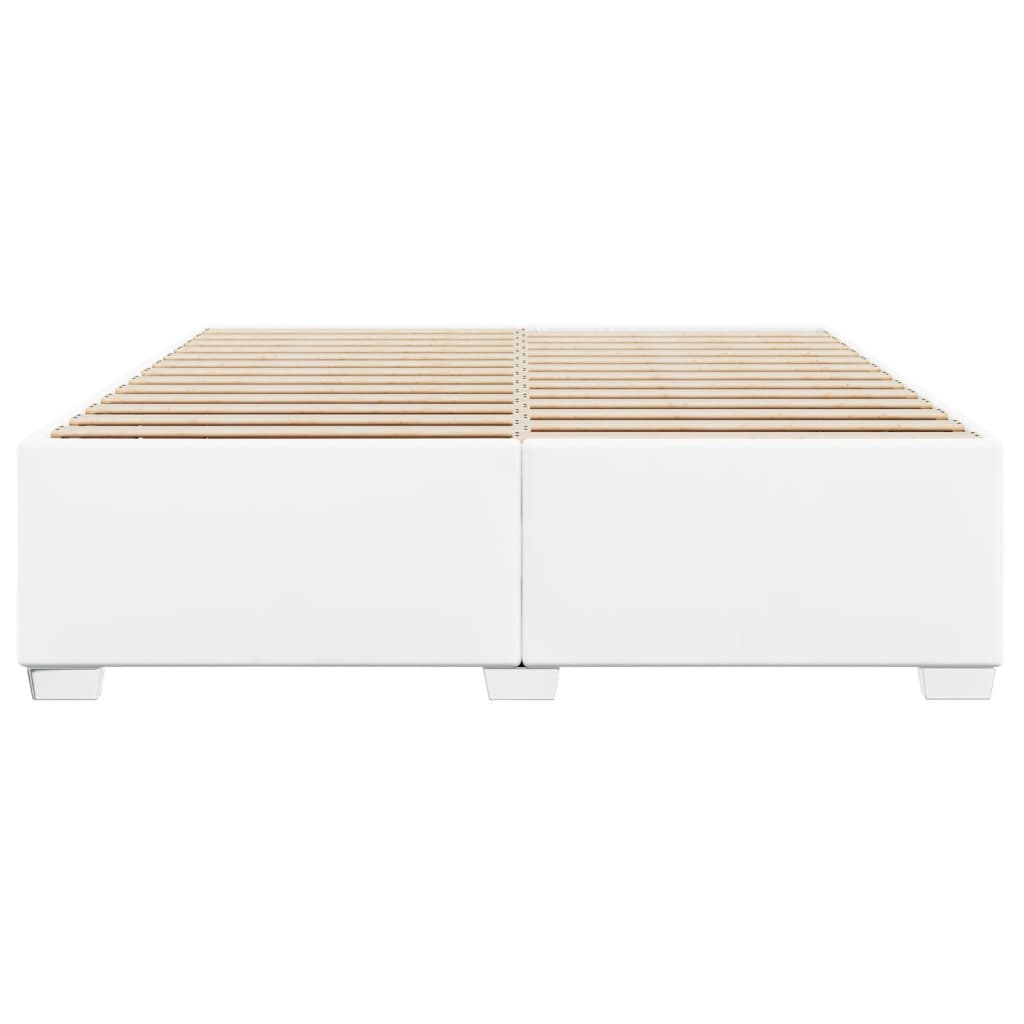 Cadre de lit sans matelas blanc 200x200 cm similicuir - XIOS