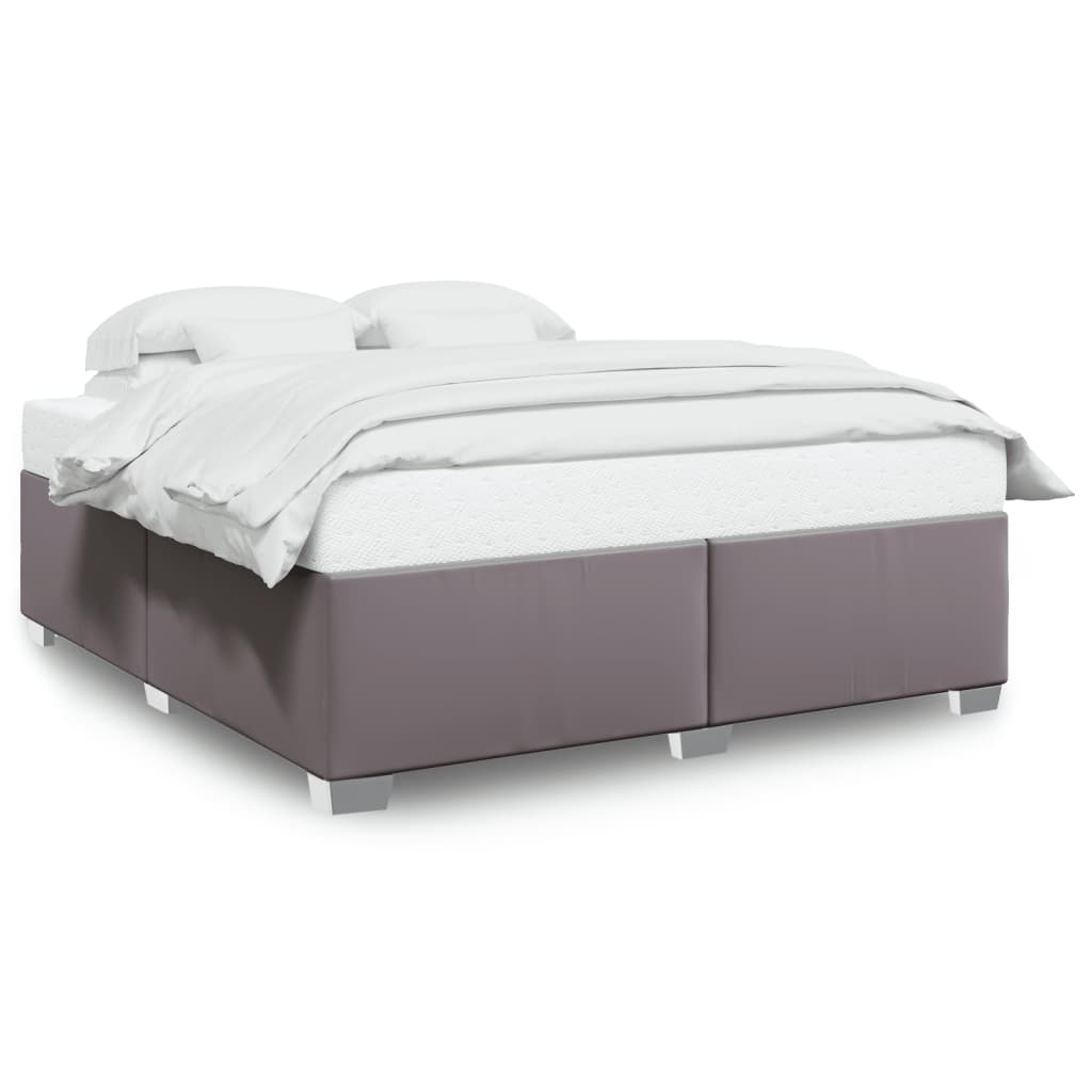 Cadre de lit sans matelas gris 200x200 cm similicuir - XIOS