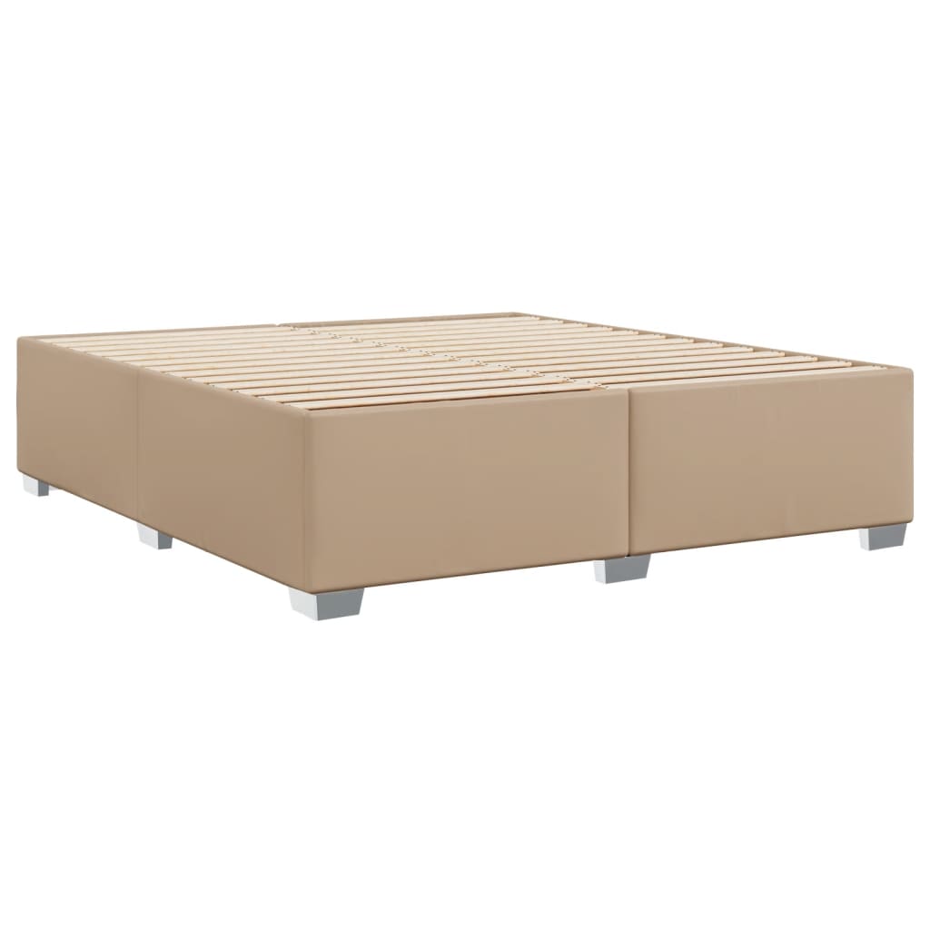 Cadre de lit sans matelas cappuccino 200x200 cm similicuir - XIOS