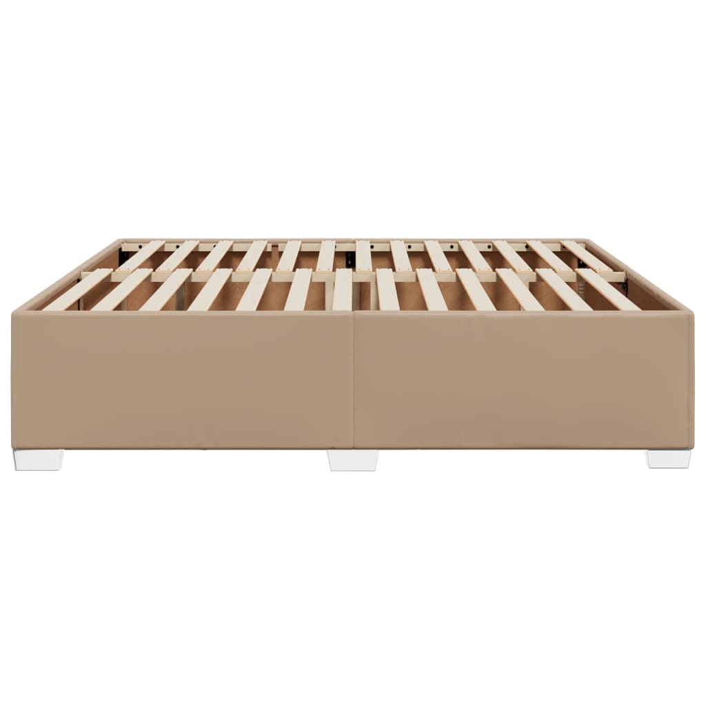 Cadre de lit sans matelas cappuccino 200x200 cm similicuir - XIOS