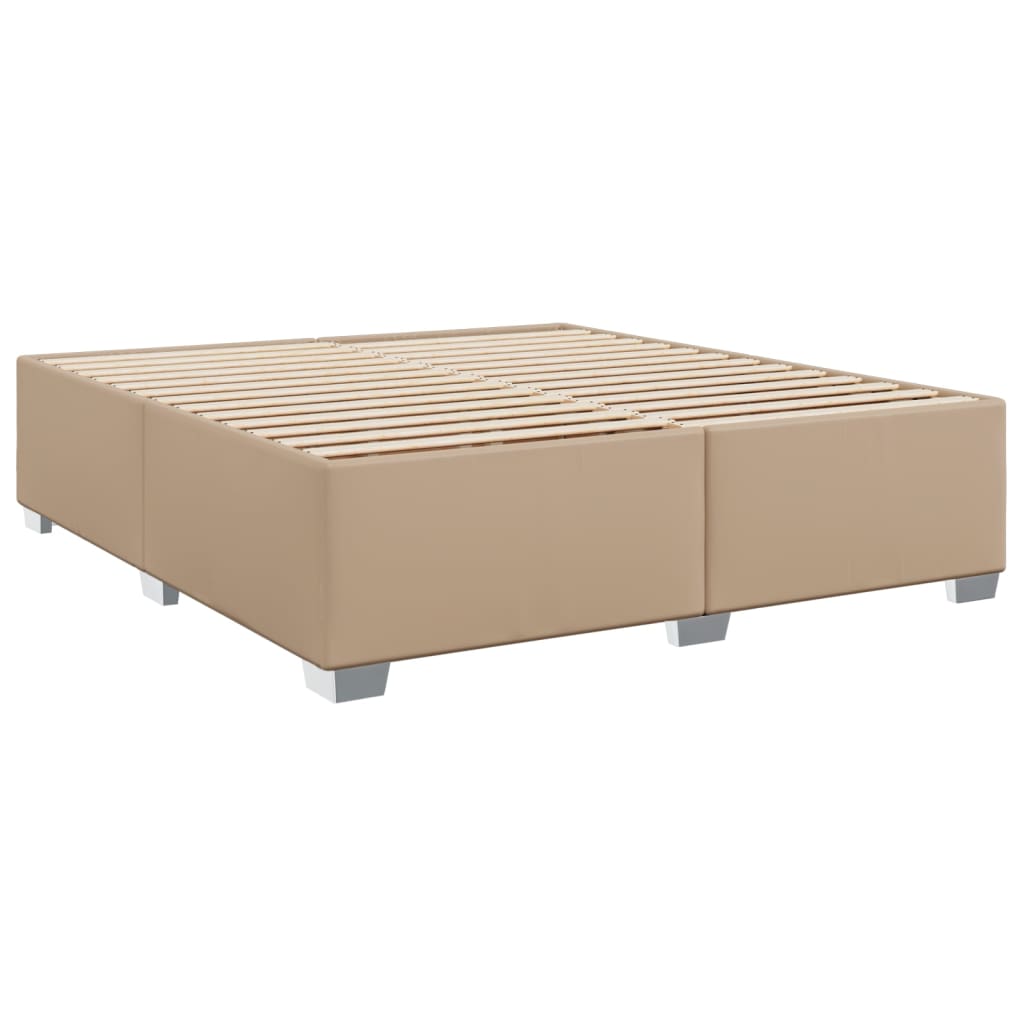 Cadre de lit sans matelas cappuccino 200x200 cm similicuir - XIOS
