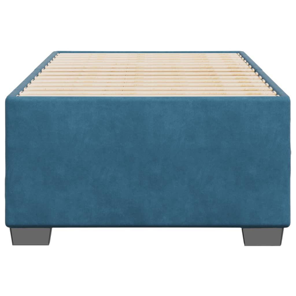Cadre de lit sans matelas bleu 80x200 cm velours - XIOS