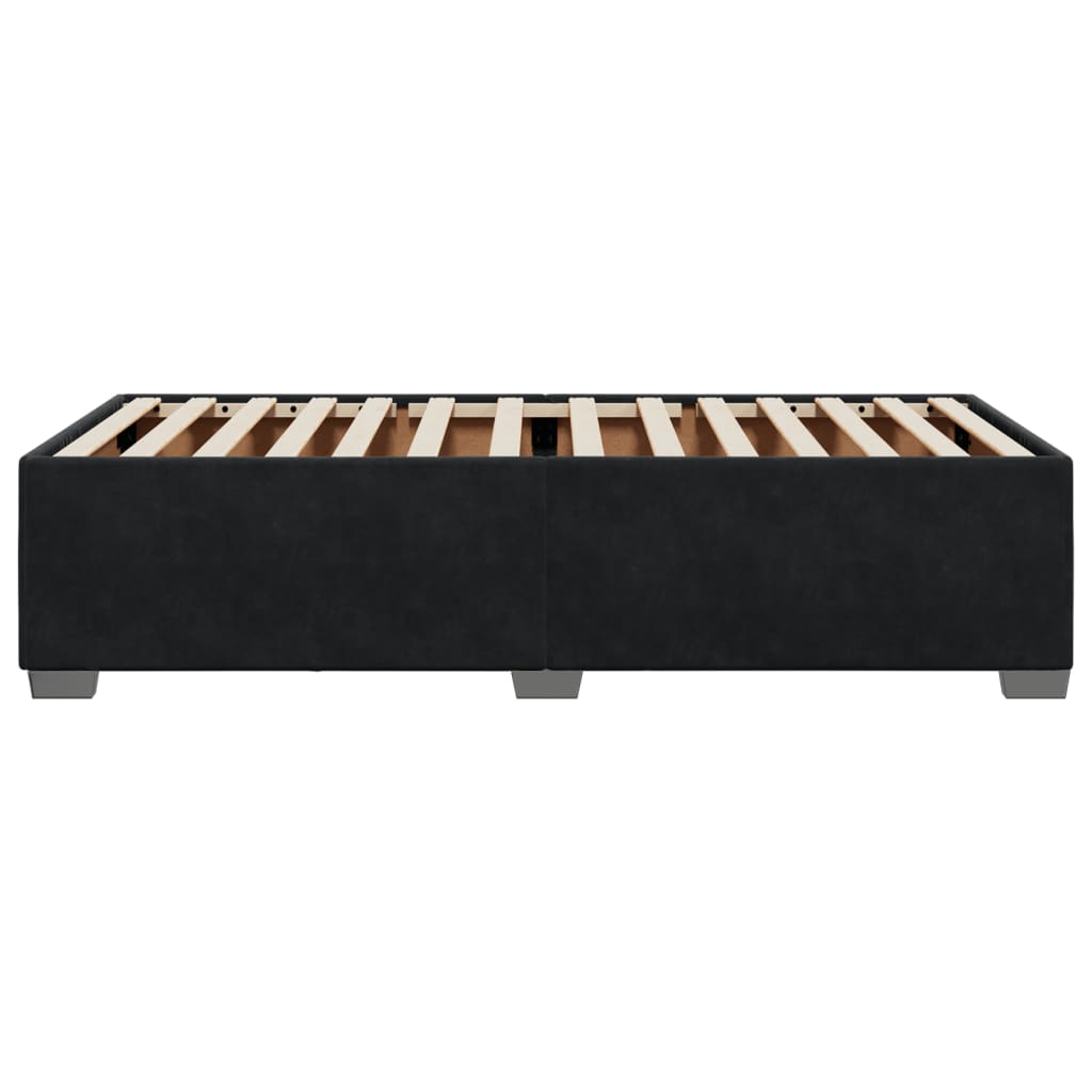 Cadre de lit sans matelas noir 90x200 cm velours - XIOS