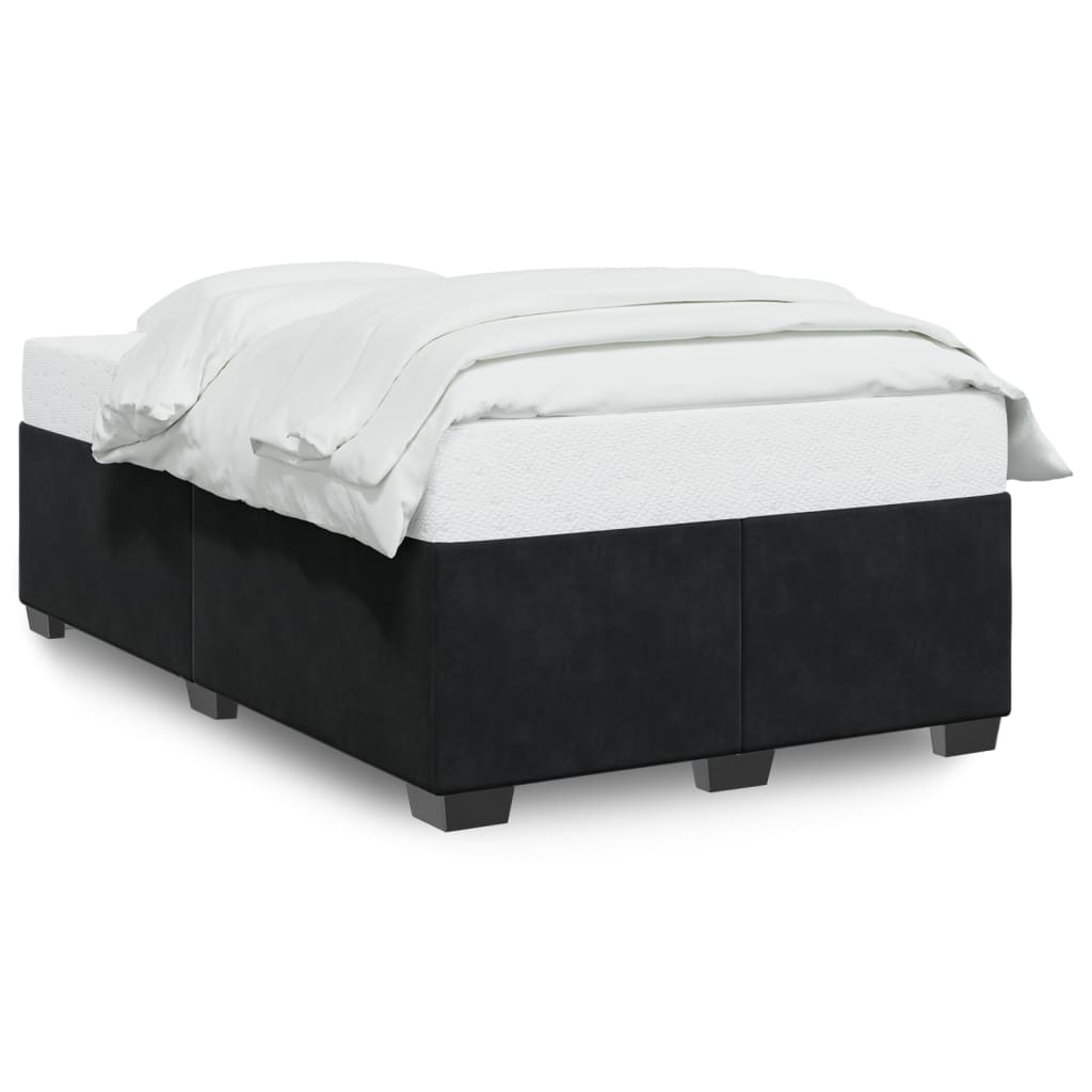 Cadre de lit sans matelas noir 120x190 cm velours - XIOS