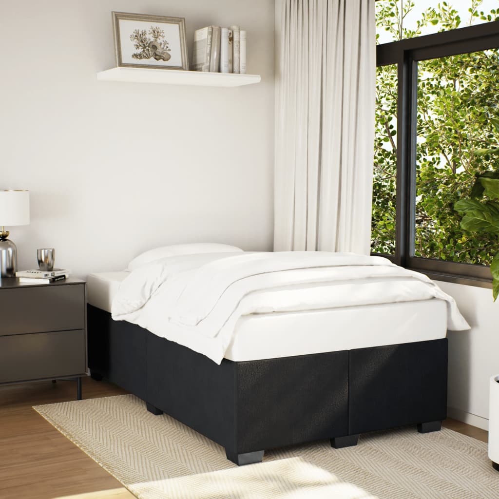 Cadre de lit sans matelas noir 120x190 cm velours - XIOS