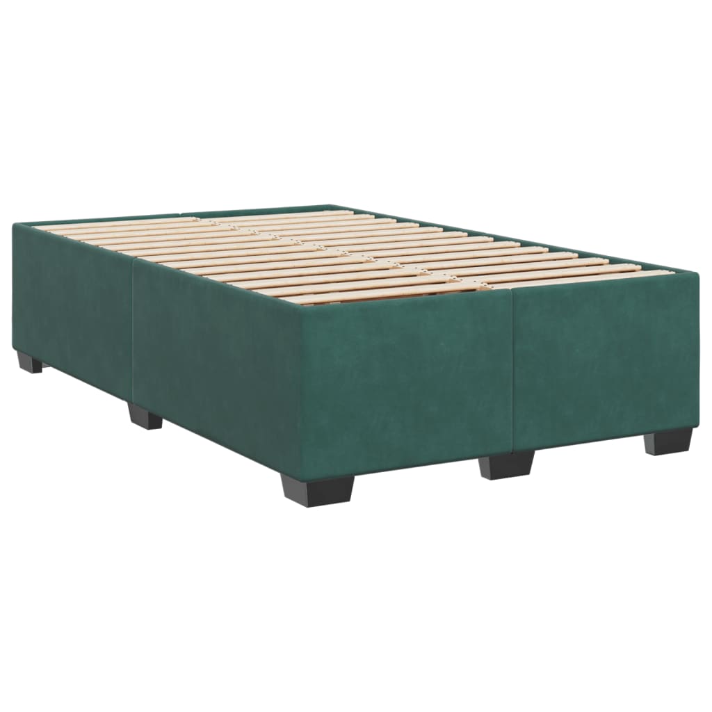 Cadre de lit sans matelas vert foncé 120x200 cm velours - XIOS