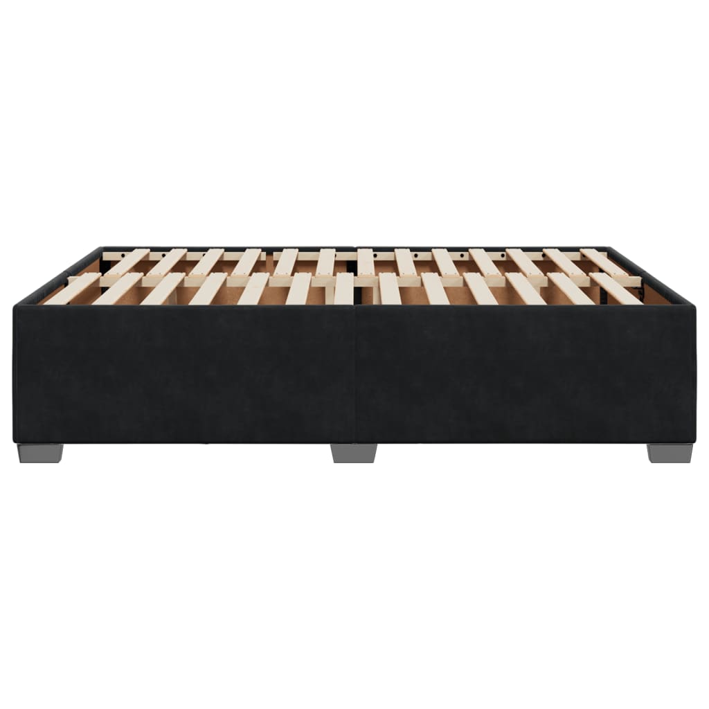 Cadre de lit sans matelas noir 140x200 cm velours - XIOS