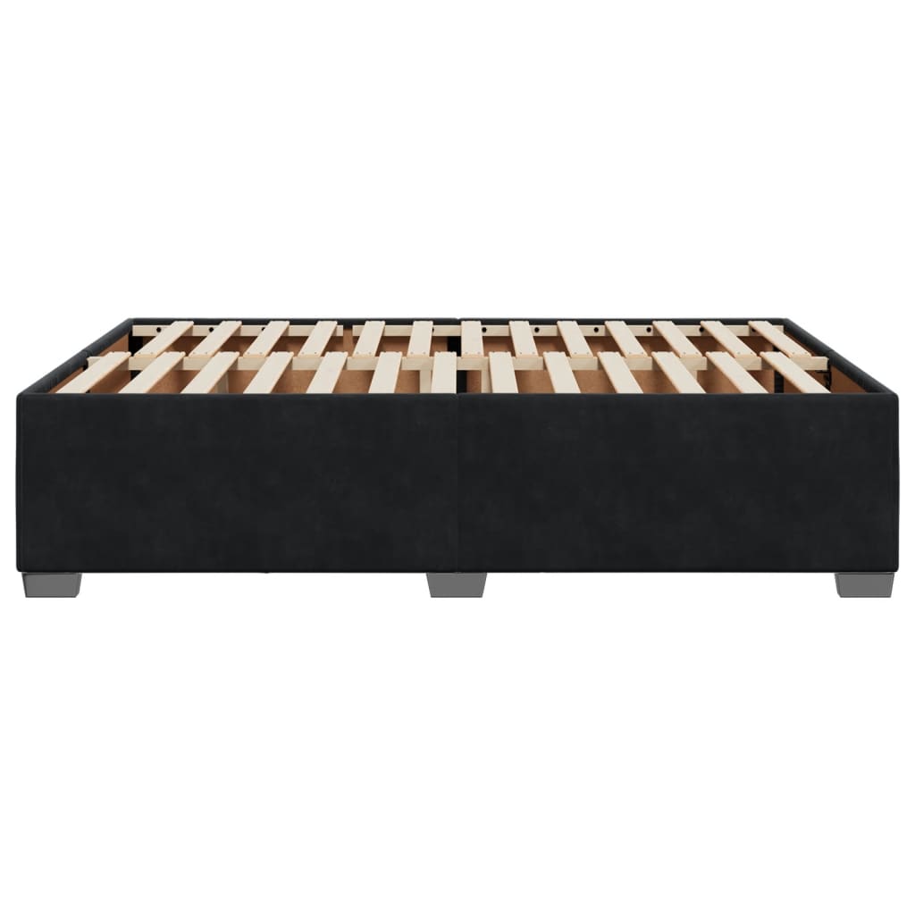Cadre de lit sans matelas noir 160x200 cm velours - XIOS