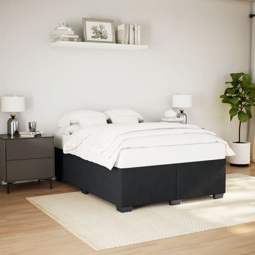Cadre de lit sans matelas noir 160x200 cm velours - XIOS