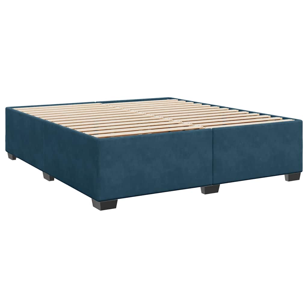 Cadre de lit sans matelas bleu 180x200 cm velours - XIOS
