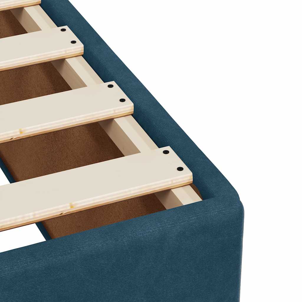 Cadre de lit sans matelas bleu 180x200 cm velours - XIOS
