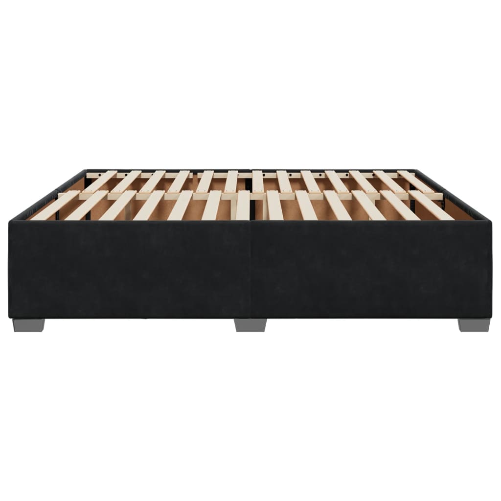 Cadre de lit sans matelas noir 200x200 cm velours - XIOS