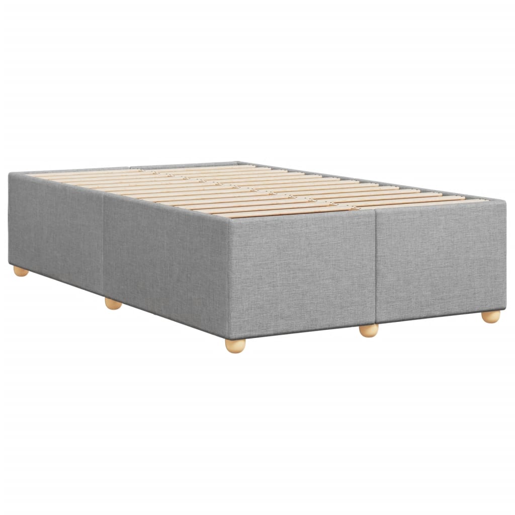 Cadre de lit sans matelas gris clair 120x190 cm tissu - XIOS