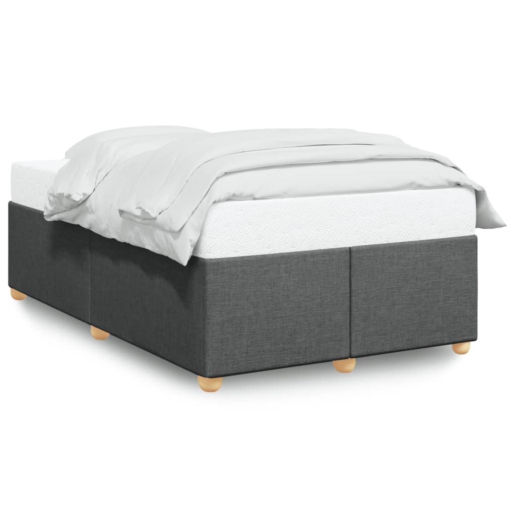 Cadre de lit sans matelas gris foncé 120x190 cm tissu - XIOS