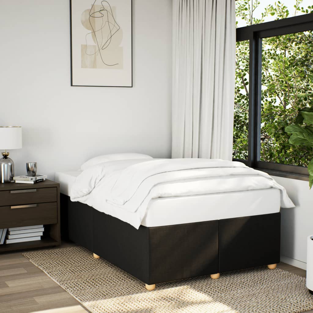 Cadre de lit sans matelas noir 120x190 cm tissu - XIOS