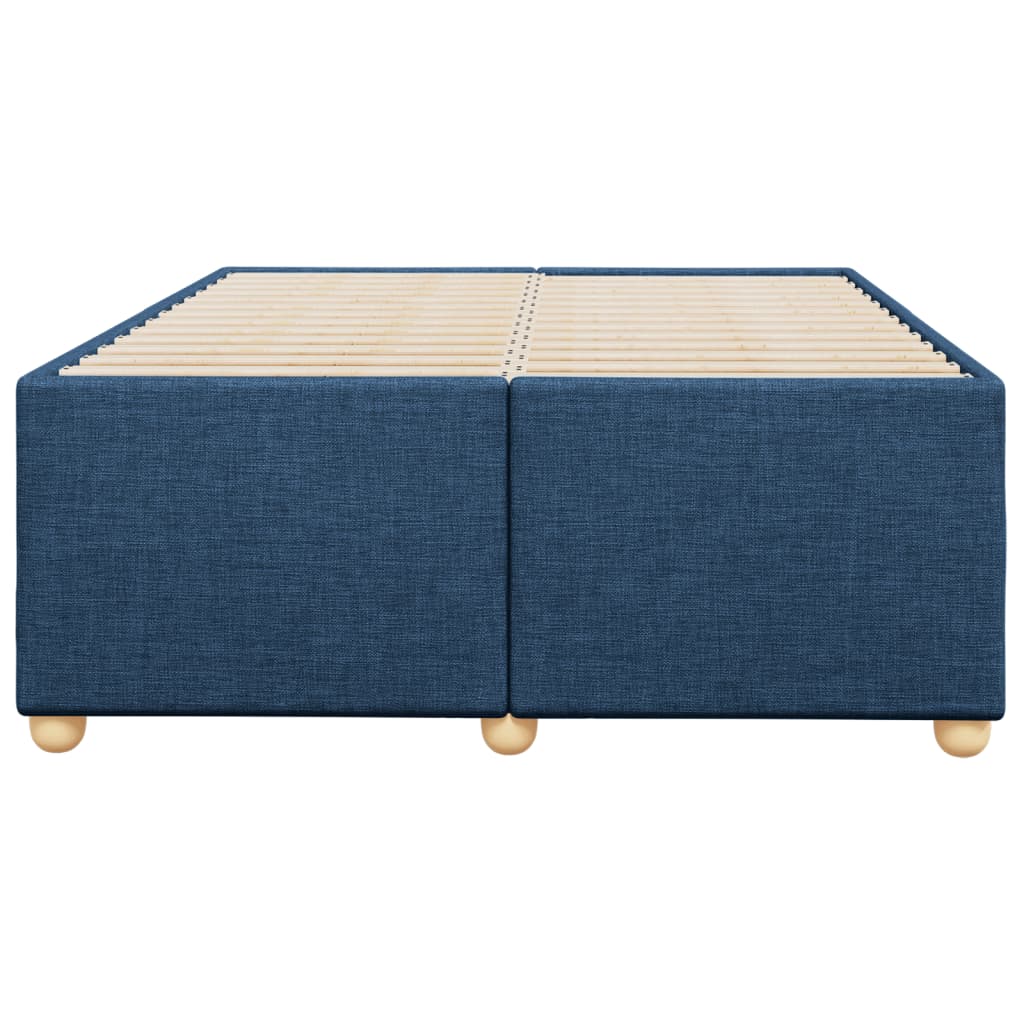 Cadre de lit sans matelas bleu 120x190 cm tissu - XIOS