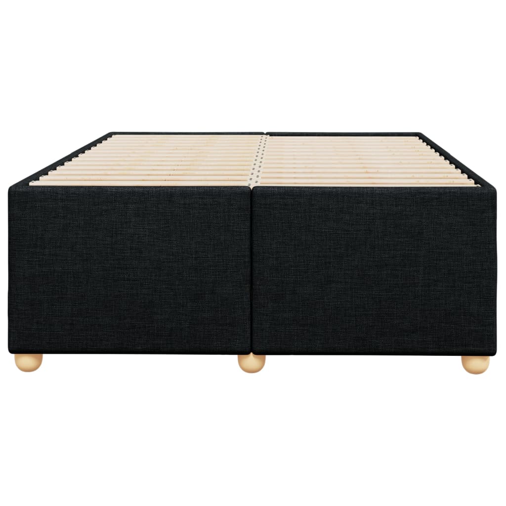 Cadre de lit sans matelas noir 120x200 cm tissu - XIOS