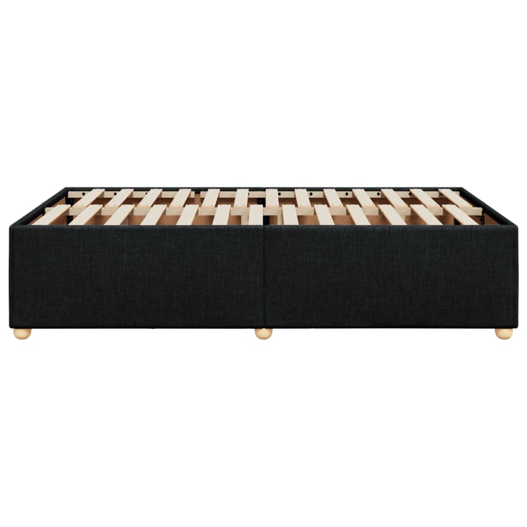 Cadre de lit sans matelas noir 120x200 cm tissu - XIOS