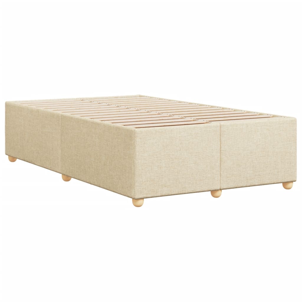 Cadre de lit sans matelas crème 120x200 cm tissu - XIOS
