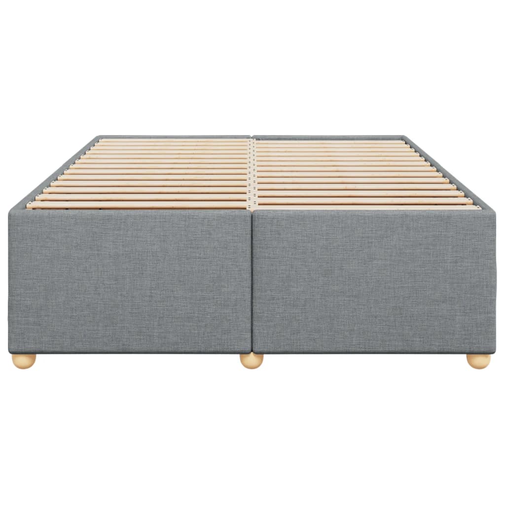 Cadre de lit sans matelas gris clair 140x190 cm tissu - XIOS