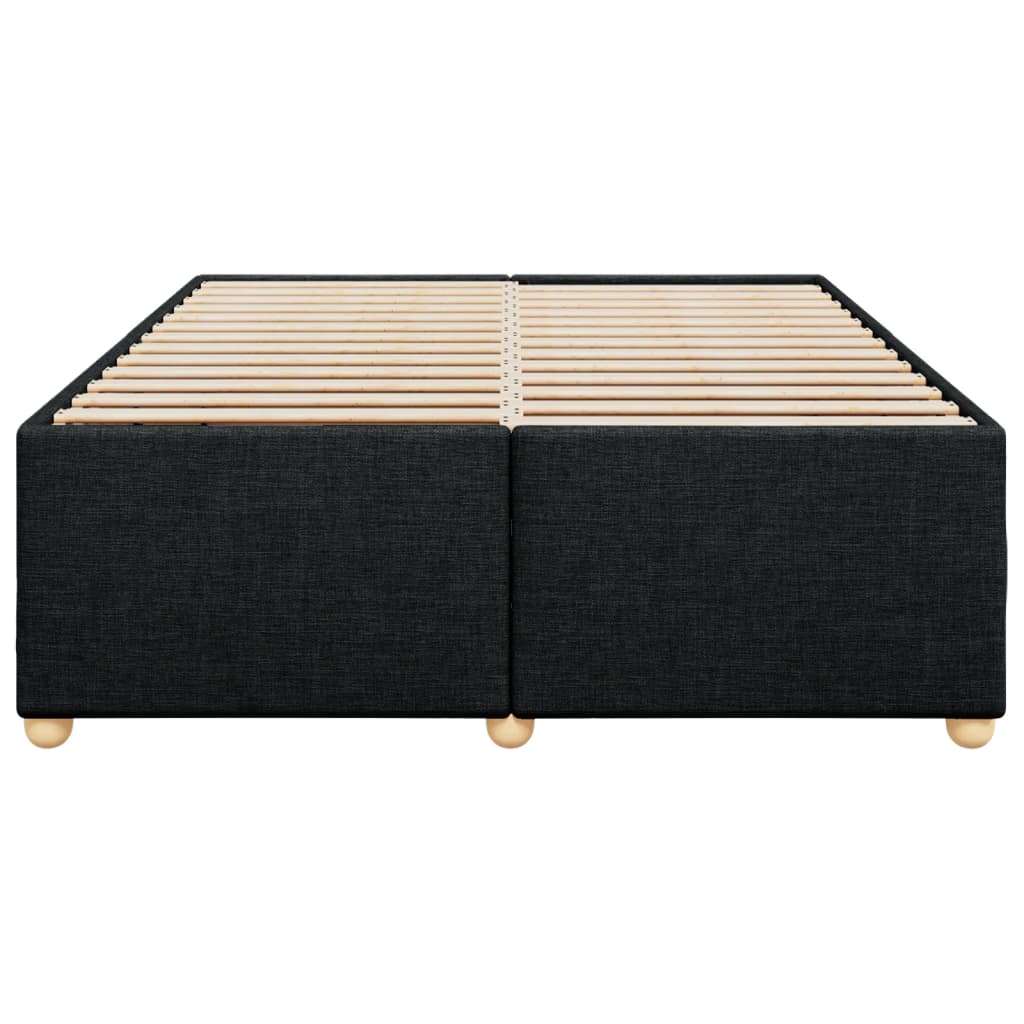 Cadre de lit sans matelas noir 140x200 cm tissu - XIOS