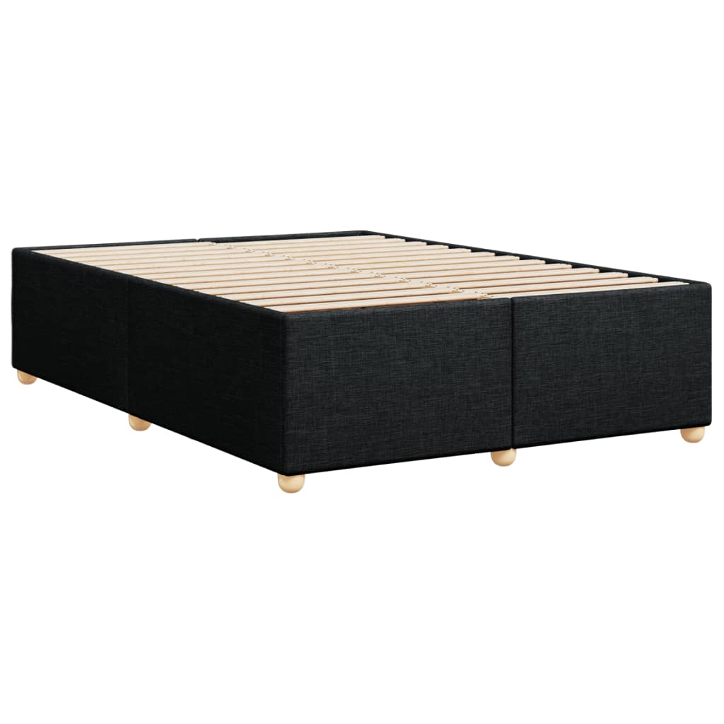 Cadre de lit sans matelas noir 140x200 cm tissu - XIOS