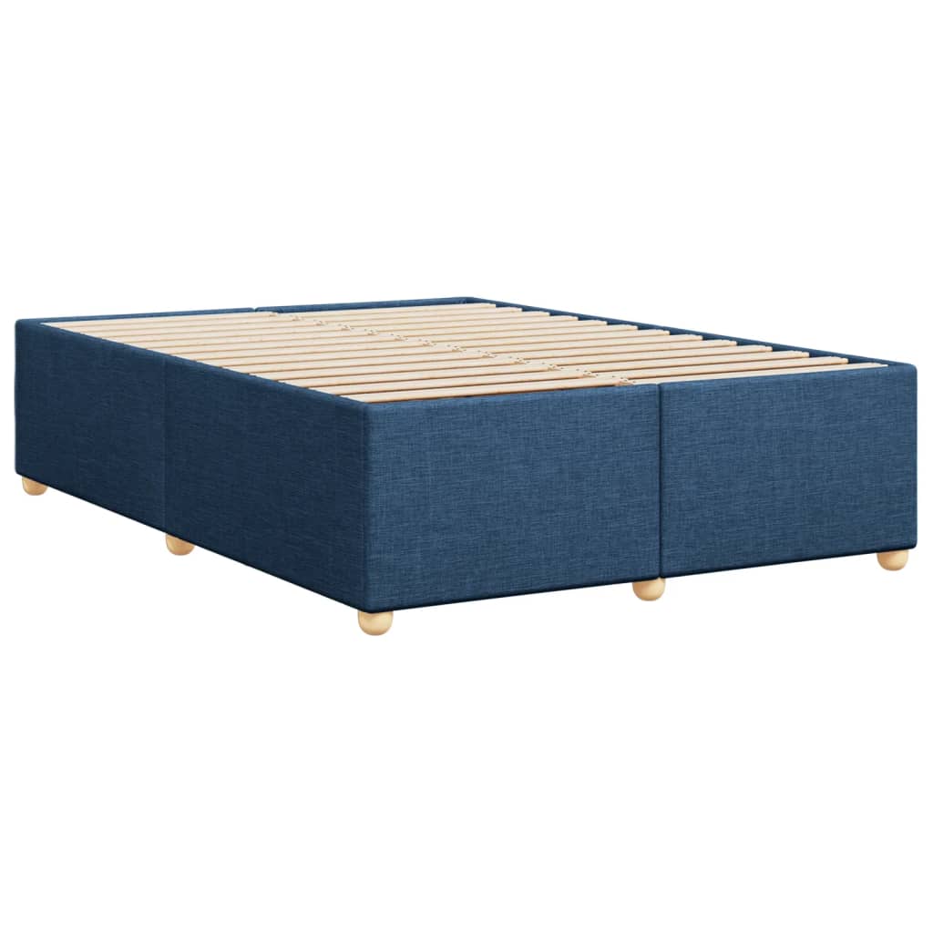 Cadre de lit sans matelas bleu 140x200 cm tissu - XIOS