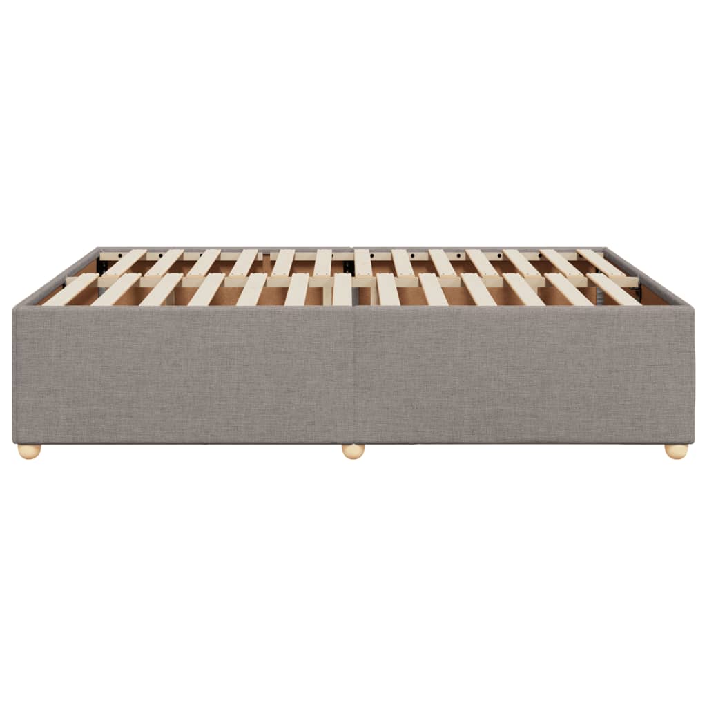 Cadre de lit sans matelas taupe 160x200 cm tissu - XIOS