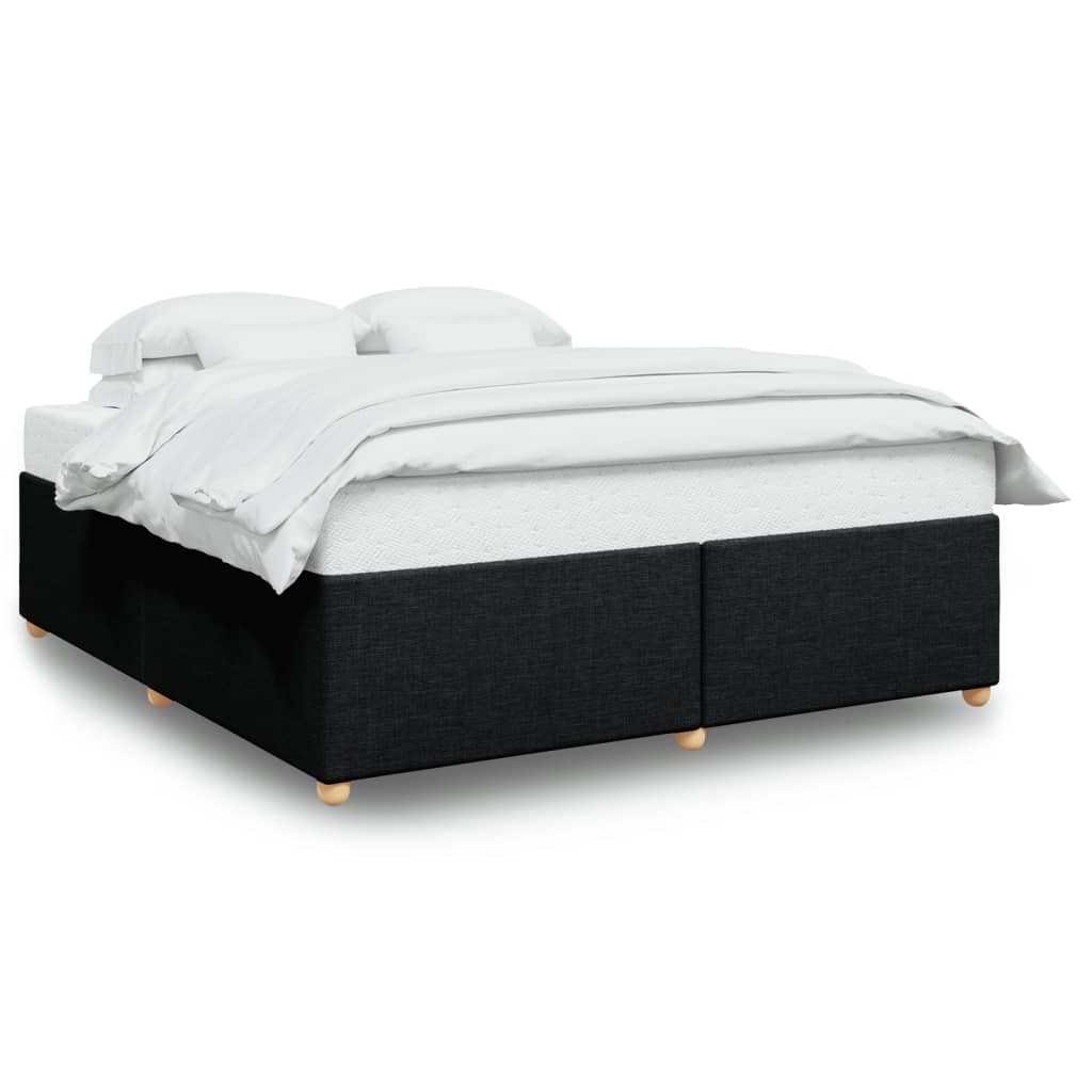 Cadre de lit sans matelas noir 180x200 cm tissu - XIOS
