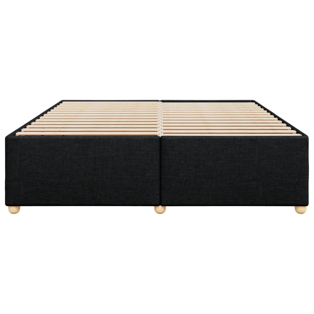 Cadre de lit sans matelas noir 180x200 cm tissu - XIOS