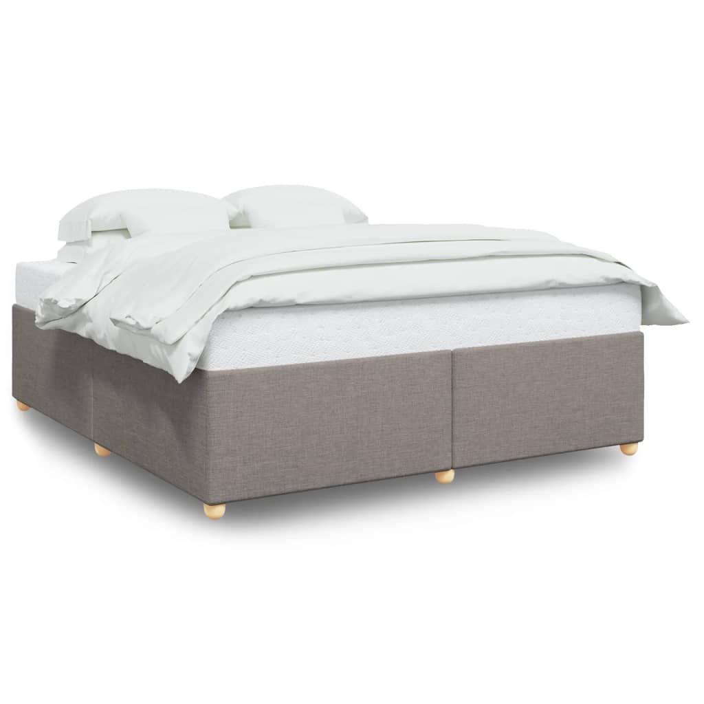 Cadre de lit sans matelas taupe 180x200 cm tissu - XIOS