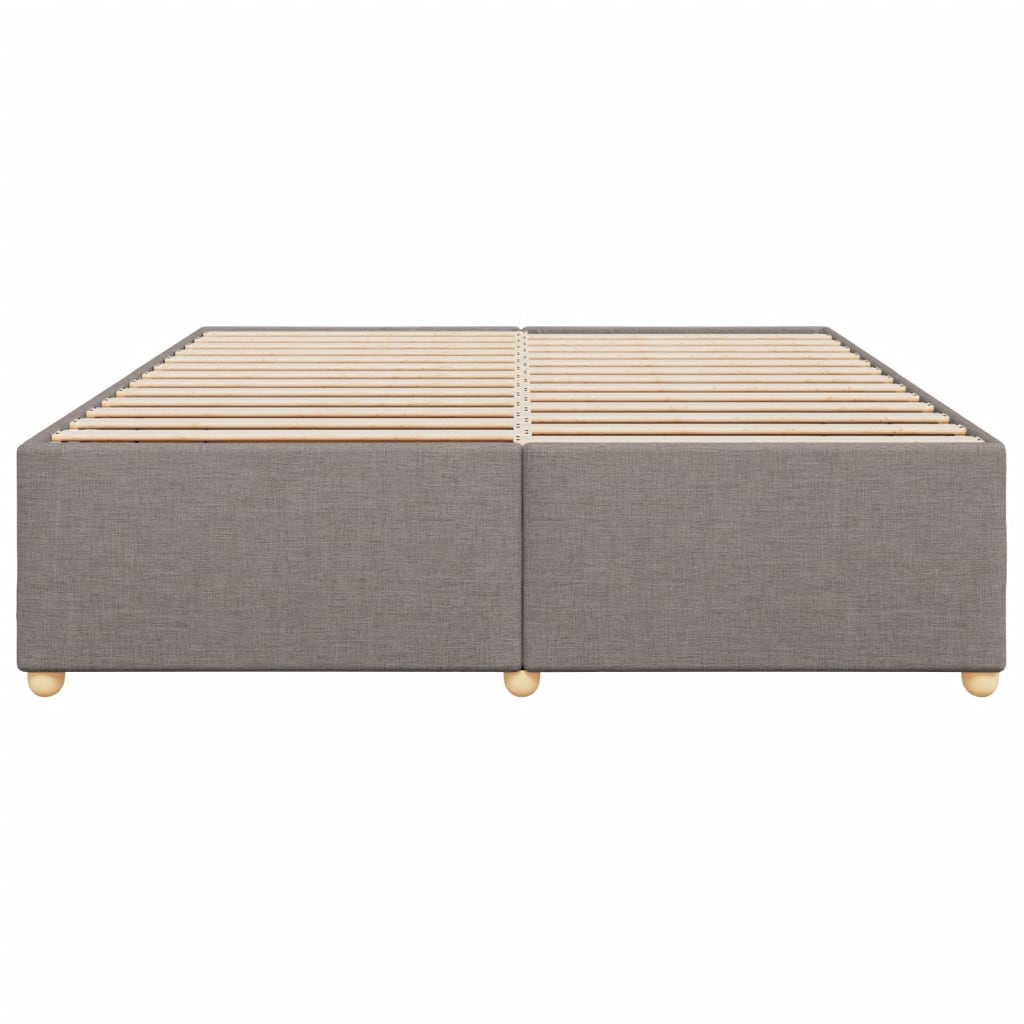 Cadre de lit sans matelas taupe 180x200 cm tissu - XIOS