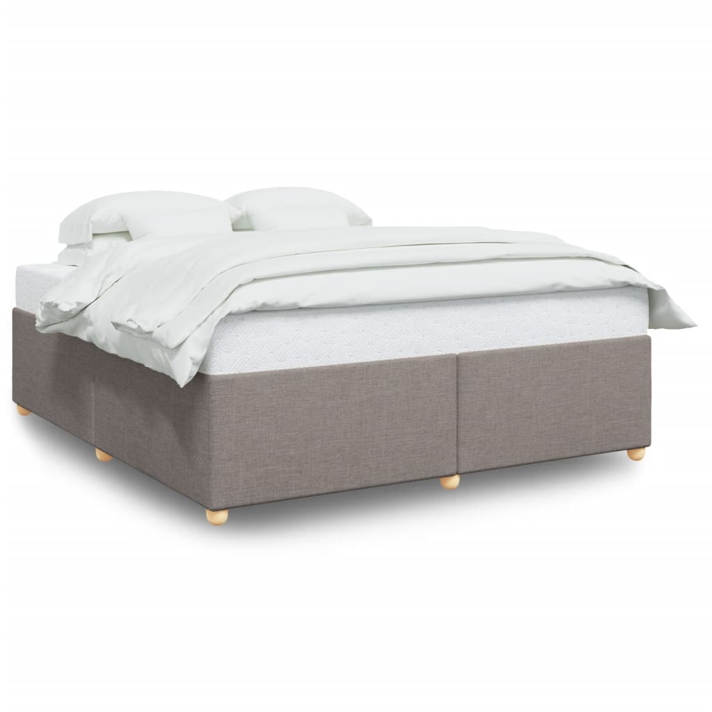 Cadre de lit sans matelas taupe 200x200 cm tissu
