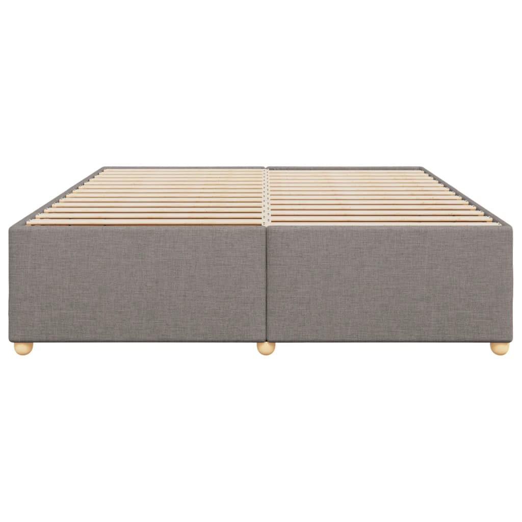 Cadre de lit sans matelas taupe 200x200 cm tissu