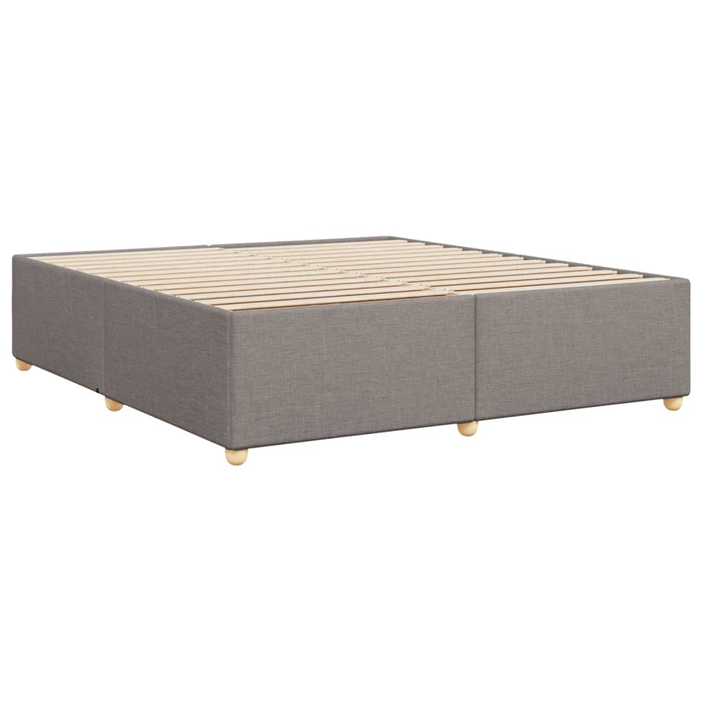 Cadre de lit sans matelas taupe 200x200 cm tissu