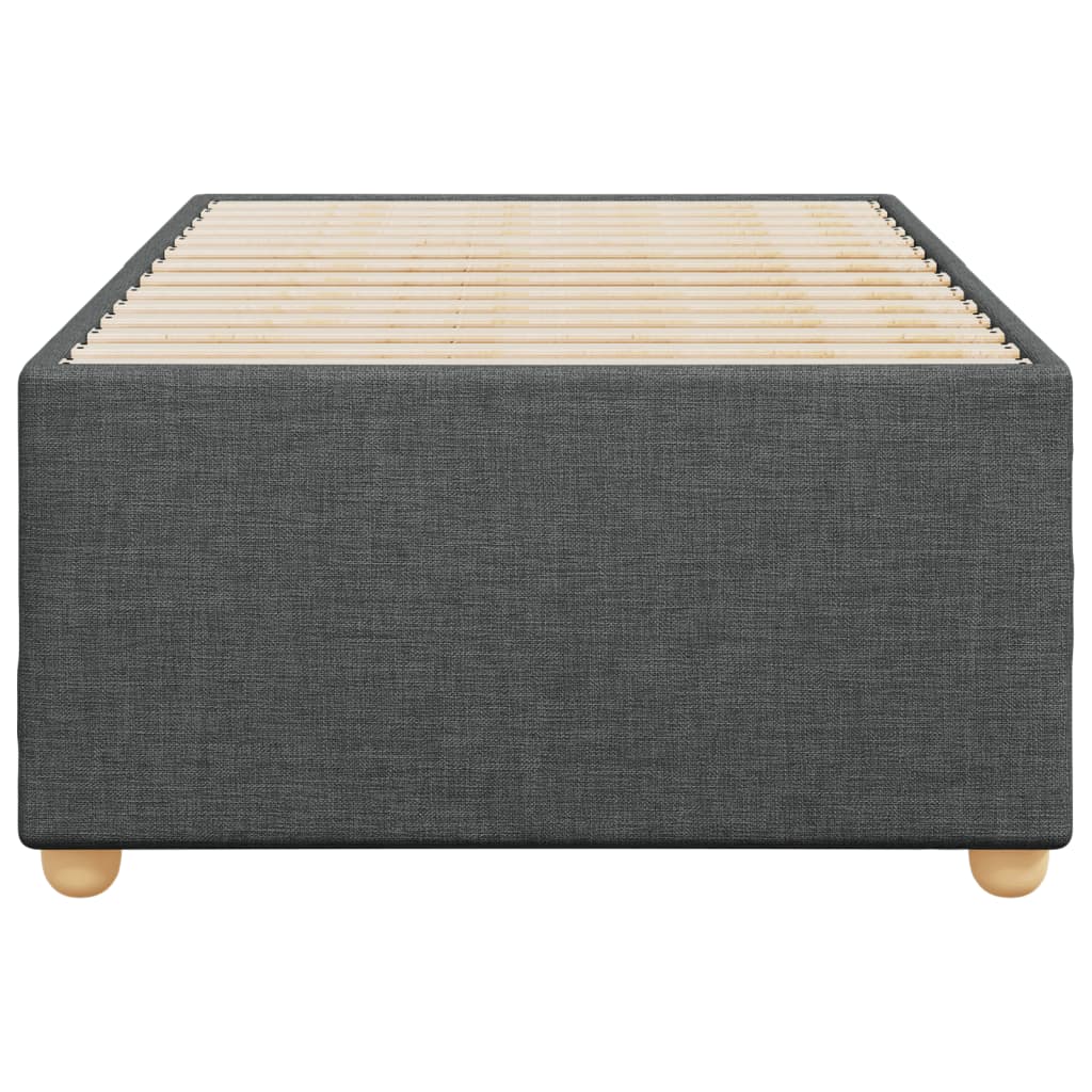 Cadre de lit sans matelas tissu gris foncé une place - XIOS