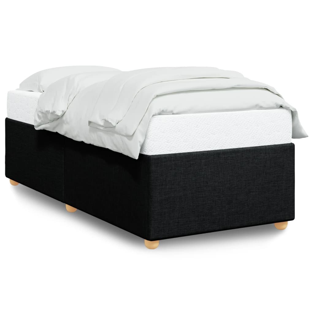 Cadre de lit sans matelas tissu noir simple - XIOS