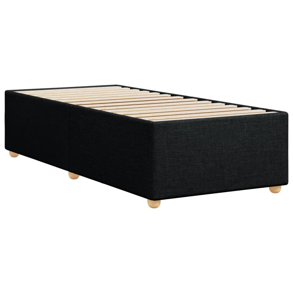 Cadre de lit sans matelas tissu noir simple - XIOS