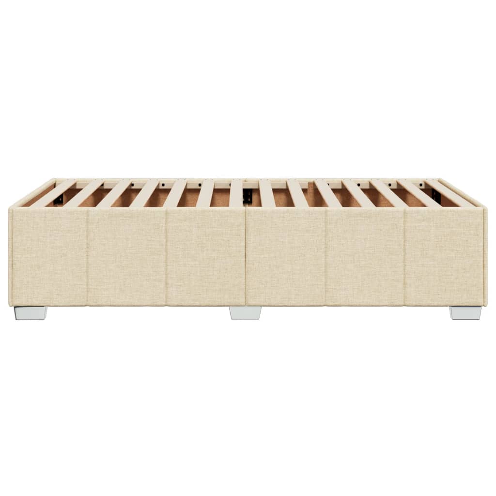 Cadre de lit sans matelas crème 80x200 cm tissu - XIOS